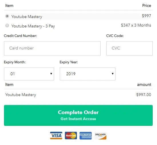 YouTube Mastery 2019 $997 – Learn How To Make $60,000+ Per Month With YouTube - Amazon Download-Amazon Download