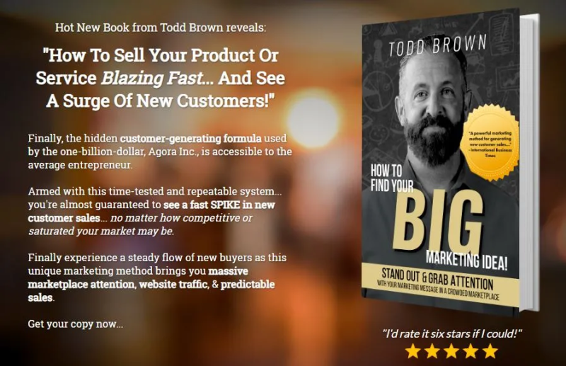 Big Marketing Idea Book by Todd Brown Download-Amazon Download