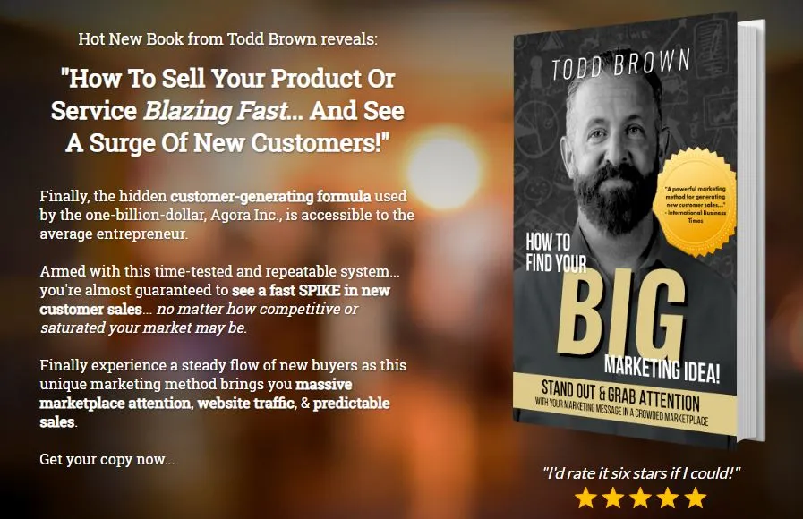 Big Marketing Idea Book by Todd Brown Download - Amazon Download-Amazon Download